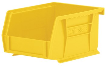 Imagen de Akro-mils Akrobin 10 lb Amarillo Polímero de grado industrial Colgado/Apilado Contenedor de almacenamiento (Imagen principal del producto)