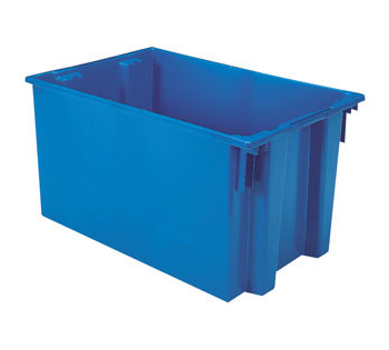 Imagen de Akro-mils 35300 3.7 ft³, 27.4 gal 100 lb Azul Polímero de grado industrial Contenedor apilable (Imagen principal del producto)