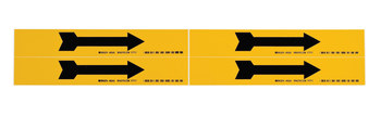 Imágen de Brady Negro sobre amarillo Vinilo 93242 Marcador de tubería autoadhesivo (Imagen principal del producto)