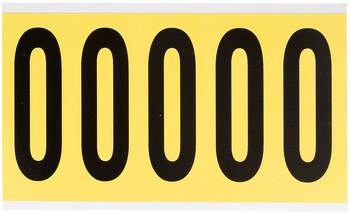 Imágen de Brady Serie 34 Negro sobre amarillo Interior Paño de vinilo Serie 34 Número 3460-0 Etiqueta de número (Imagen principal del producto)