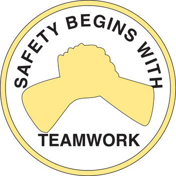 Imágen de Brady Negro/Amarillo sobre blanco Etiqueta de casco (Imagen principal del producto)