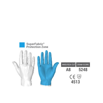 HexArmor Chrome Series 4081 Blanco/amarillo 6 Cuero de Piel de cabra/SuperFabric Piel de cabra Corte y Cosido Guantes resistentes a cortes - 4081 sz 6