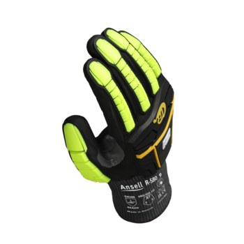 Ansell Ringers R580 Negro 9 Nitrilo Guantes resistentes a impactos - Grado Trabajo ligero - 076490-79627