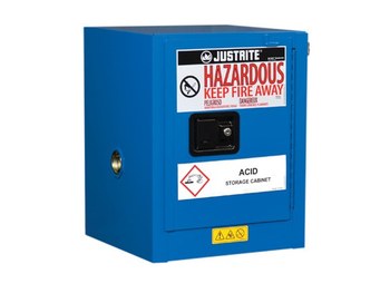 Justrite Sure-Grip EX Gabinete de almacenamiento de material peligroso 8604281 - 4 gal - Azul real - 16487