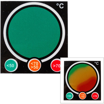 Imágen de Brady Negro/Rojo Poliéster TIL-10-50C-70C Etiqueta indicadora de temperatura (Imagen principal del producto)