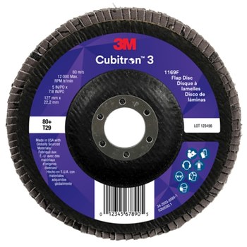 3M Cubitron 3 Tipo 29 - Grano Cerámico de Precisión - 5 pulg. - 80+ - 11843