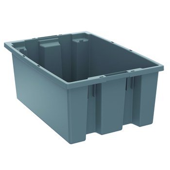 Imagen de Akro-mils 35200 0.8 ft³, 6.1 gal 55 lb Gris Polímero de grado industrial Contenedor apilable (Imagen principal del producto)