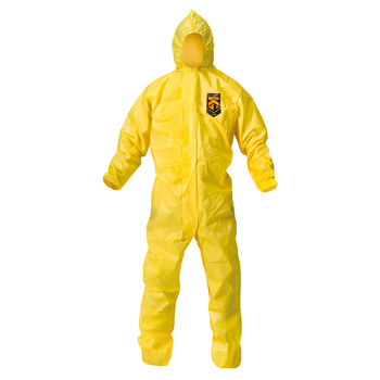 Ansell KleenGuard Overoles resistentes a productos químicos A70 09815 - tamaño 2XG - Polietileno/polipropileno - Amarillo