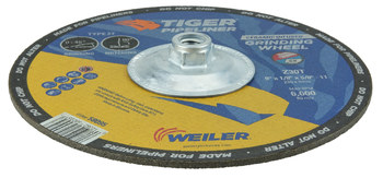 Weiler Tiger Disco esmerilador 58095 - 9 pulg. - Cerámica/Alúmina Circonia - 30 - T