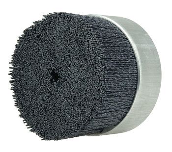 Weiler Bore-Rx Cerámico Disco de cerdas - Mediano grado - Accesorio Eje - Diámetro de la cerda 0.055 pulg. - 86111