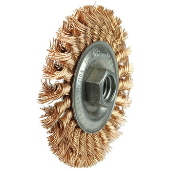 Weiler 13121 Cepillo de rueda - Rizado Bronce cerda
