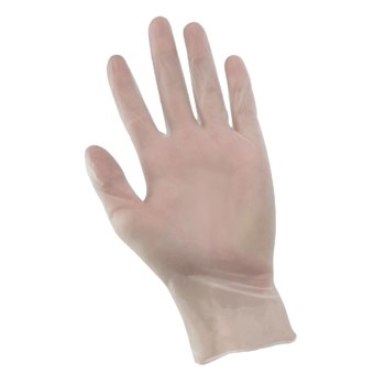 Global Glove 505PF Blanco Grande Vinilo Guantes desechables - Grado Industrial - 505pf lg
