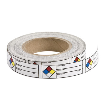 Imágen de Brady Negro/Azul/Rojo/Amarillo sobre blanco Rectángulo Papel 102844 Etiqueta de derecho a saber (Imagen principal del producto)