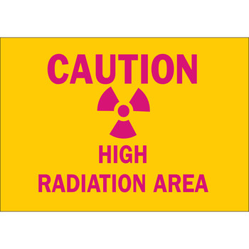 Imágen de Brady B-302 Poliéster Rectángulo Amarillo Inglés Cartel de peligro de radiación 88731 (Imagen principal del producto)