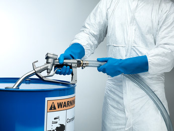 Ansell AlphaTec 37-501 Azul 9.5 Nitrilo No compatible Guantes resistentes a productos químicos - Longitud 13 pulg. - 076490-13479