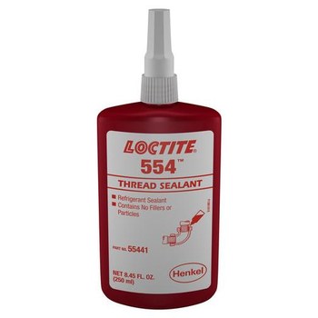 Loctite 554 Sellador de rosca Rojo Líquido 250 ml Botella - 55441 - Conocido anteriormente como Loctite Refrigerant Sealant
