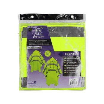 Global Glove Poncho de lluvia de alta visibilidad GLO-850 - Universal - Amarillo/verde de alta visibilidad - 29382