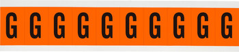 Imágen de Brady Negro sobre naranja Interior/exterior Vinilo Carta 6560-G Etiqueta en forma de letra (Imagen principal del producto)