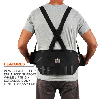 Ergodyne Proflex Cinturón de soporte para la espalda 1600 11101 - tamaño Extrapequeño - Negro