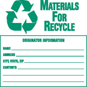 Imágen de Brady Verde sobre blanco Cuadrado Papel 60369 Etiqueta de saneamiento (Imagen principal del producto)