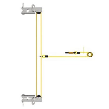 3M DBI-SALA 6100566 Amarillo Acero galvanizado Cuerda de cola para escalera fija SRL - 840779-19277