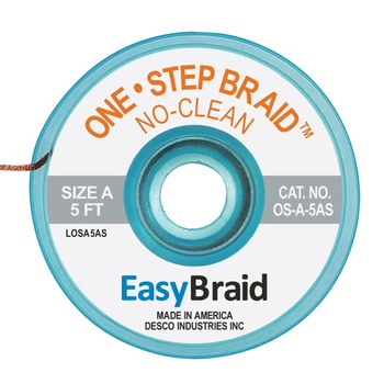 EasyBraid OS-A-5AS Trenza Desoldadora - 0.025 pulg. x 5 pies - easybraid os-a-5as