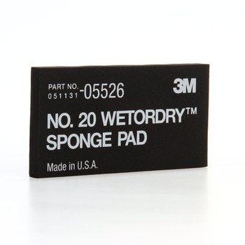 3M Wetordry 05526 Esponja de lijado - 2 3/4 pulg. x 5 1/2 pulg. - Carburo de silicio