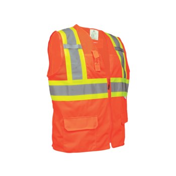 Global Glove FrogWear GLO-0047 Chaleco reflectante GLO-0047/4XL - tamaño 4XG - Poliéster - Naranja - ANSI clase 2 - glo-0047 4xl