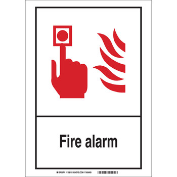Imágen de Brady Bradyglo B-347 Poliéster/poliestireno Rectángulo Cartel de seguridad contra incendios 119827 (Imagen principal del producto)