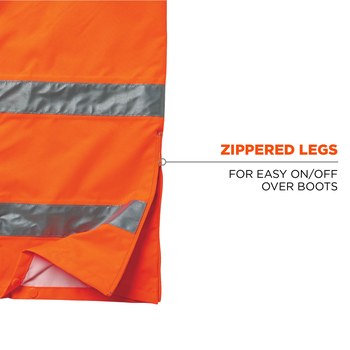 Ergodyne Glowear 8915 Pantalones de lluvia 24412 - tamaño Pequeño - Naranja de alta visibilidad