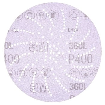 3M Hookit Recubierto Óxido de aluminio Morada Disco de velcro - Óxido de aluminio - 3 pulg. - P400 - Extrafino - 20825