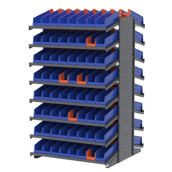 Imagen de Akro-mils APRD1836448 1800 lb Azul Gris Revestido en polvo Acero 16 ga Doble cara Bastidor fijo (Imagen principal del producto)