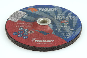 Weiler Tiger Rueda de enganche 57074 - 4 pulg. - Óxido de aluminio - 24
