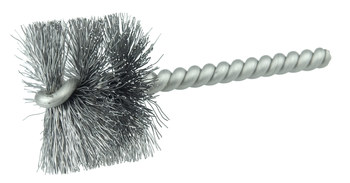 Weiler Acero Espiral simple Cepillo en tubo - 3.5 pulg. longitud - Diámetro 1 1/2 pulg. - Diámetro de la cerda 0.008 pulg. - 21203