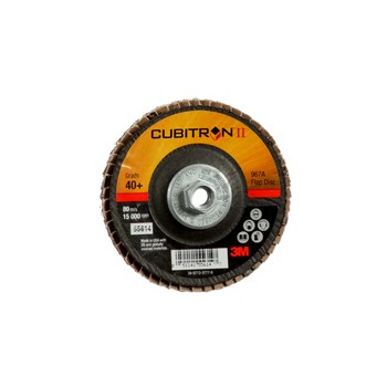3M Cubitron II Tipo 29 - Óxido de aluminio cerámico - 4 pulg. - 40+ - Grueso - 55614