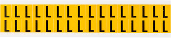 Imágen de Brady 15 Series Negro sobre amarillo Interior/exterior Vinilo 15 Series Carta 1520-L Etiqueta en forma de letra (Imagen principal del producto)