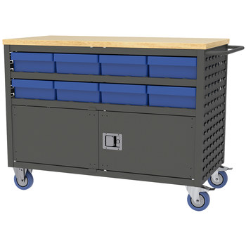 Imagen de Akro-mils MA4824CLD3 800 lb Carbón Revestido en polvo Acero Madera dura 16 ga Carro de estante con persianas (Imagen principal del producto)
