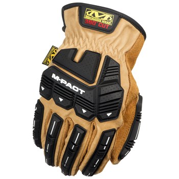 Mechanix Wear DuraHide M-Pact F9-36 Negro/Marrón 3XL Cuero Guante para conductor - 781513-64128