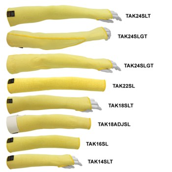 Imágen de Global Glove TAK16SL Amarillo 16 pulg. Taeki 5 Mangas de capa resistentes a cortes solamente (Imagen principal del producto)