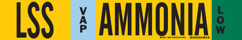Imágen de Brady Negro/Azul/Verde/Blanco sobre amarillo Poliéster Laminado 59932 Marcador de tubería con correa (Imagen principal del producto)