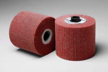 3M Scotch-Brite Convoluto Óxido de aluminio Duro Rueda de desbaste - Muy fino grado - Accesorio Eje - Diámetro 6 pulg. - Agujero Central 3 pulg. - Grosor 36 pulg. - 14350