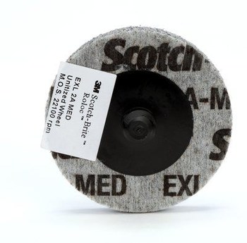 3M Scotch-Brite Unificado Óxido de aluminio Suave Rueda de desbaste - Mediano grado - Accesorio Cambio rápido - Diámetro 2 pulg. - 17185