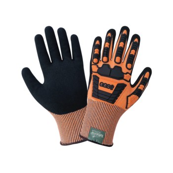 Imágen de Global Glove Naranja de alta vis. Grande Tuffalene Platino UHMWPE Tuffalene Platino UHMWPE Guantes resistentes a cortes (Imagen principal del producto)