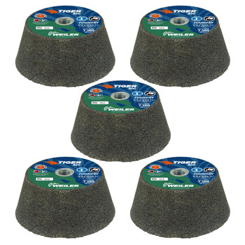 Muelas de vaso portátiles 68354 - 5 pulg. - Carburo de silicio - 16 - Q