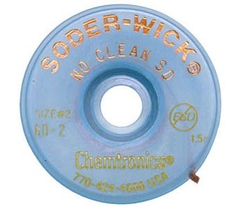 Imágen de Chemtronics Soder-Wick - 60-2-10 Trenza de desoldadura de revestimiento de fundente sin limpieza (Imagen principal del producto)