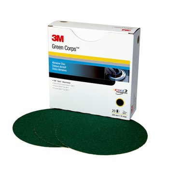 3M Green Corps Stikit Production 01549 Discos PSA - 8 pulg. - P80 - Grueso - Óxido de aluminio cerámico