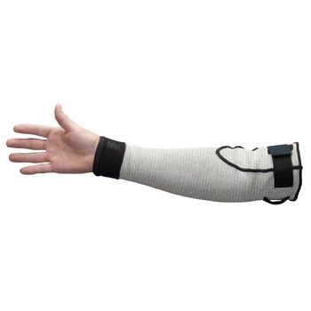 Jackson Safety Kleenguard Manga de brazo resistente a cortes G60 90075 - 18 pulg. - Dyneema/Vidrio/Lycra/Nailon - Negro/Blanco