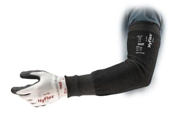 Ansell HyFlex Manga de brazo resistente a cortes 11-250 11250180-N - tamaño 9 - 18 pulg. - INTERCEPT - Negro - 22176