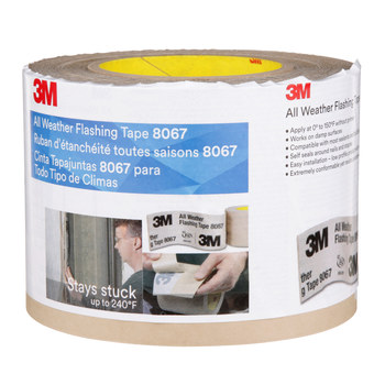 3M 8067 Tan Flashing Tape - 4 in Width x 75 ft Length - 9.9 mil Thick - 31620