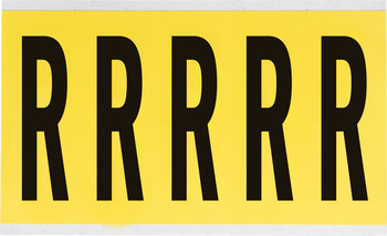 Imágen de Brady 34 Series Negro sobre amarillo Interior Paño de vinilo 34 Series Carta 3460-R Etiqueta en forma de letra (Imagen principal del producto)